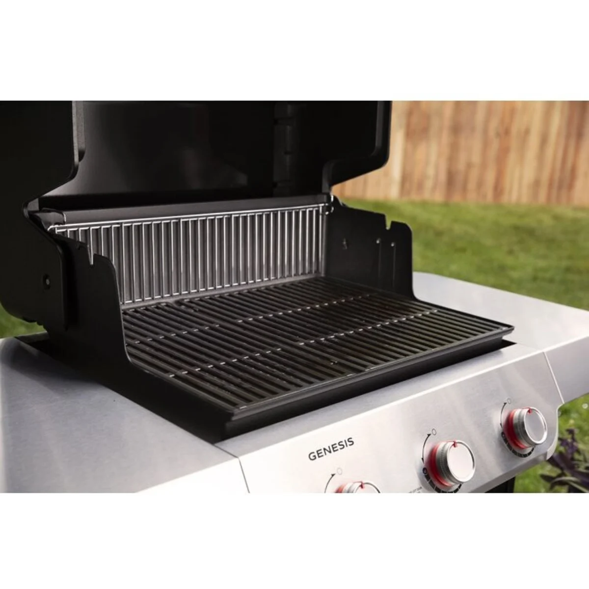 Weber Genesis - 1500010 - Genesis E-315 Propane Gas Grill with PureBlu Burner, Cast-Iron Grates, Flavorizer Bars, Grease Management System, Warming Rack, Side Tables and Large Cooking Surface