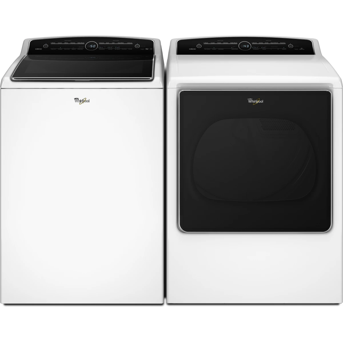 Whirlpool Cabrio - WGD8000DW - 29 Inch 8.8 cu. ft. Gas Dryer with 24 Dry Cycles, 5 Temperature Selections, Eco Boost, Wrinkle Shield Plus, Sanitize Cycle, Advanced Moisture Sensing Technology and Quad Baffles