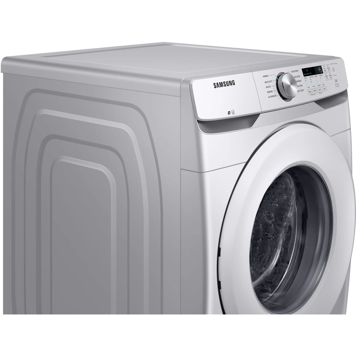 Samsung - WF45T6000AW - 27 Inch Front Load Washer with 4.5 Cu. Ft. Capacity, 10 Wash Cycles, VRT Plus™ Technology, Smart Care, Quick Wash, Self Clean, ADA Compliant, and ENERGY STAR® Certified: White
