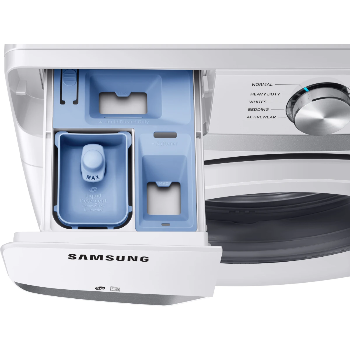 Samsung - WF45T6000AW - 27 Inch Front Load Washer with 4.5 Cu. Ft. Capacity, 10 Wash Cycles, VRT Plus™ Technology, Smart Care, Quick Wash, Self Clean, ADA Compliant, and ENERGY STAR® Certified: White