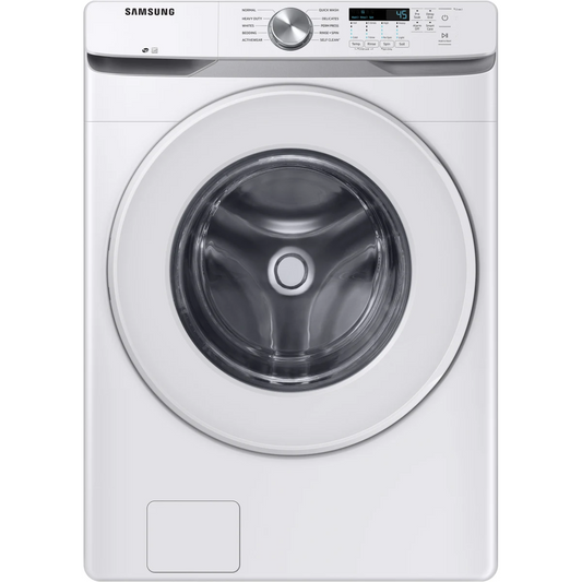Samsung - WF45T6000AW - 27 Inch Front Load Washer with 4.5 Cu. Ft. Capacity, 10 Wash Cycles, VRT Plus™ Technology, Smart Care, Quick Wash, Self Clean, ADA Compliant, and ENERGY STAR® Certified: White