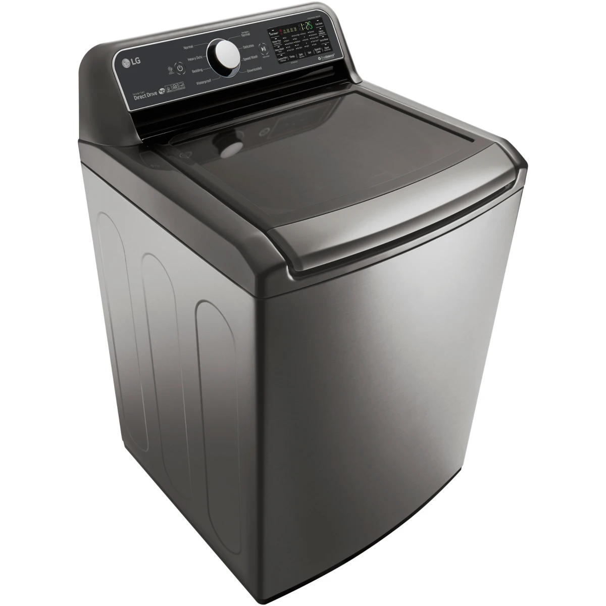 LG - WT7300CV - 27 Inch Top Load Smart Washer with 5.0 Cu. Ft. Capacity, SenseClean™ System, 6Motion™ Technology, TurboWash3D™, LoDecibel™ Operation, SmartThinQ® Technology, ColdWash™, StainCare, and ENERGY STAR®: Graphite Steel