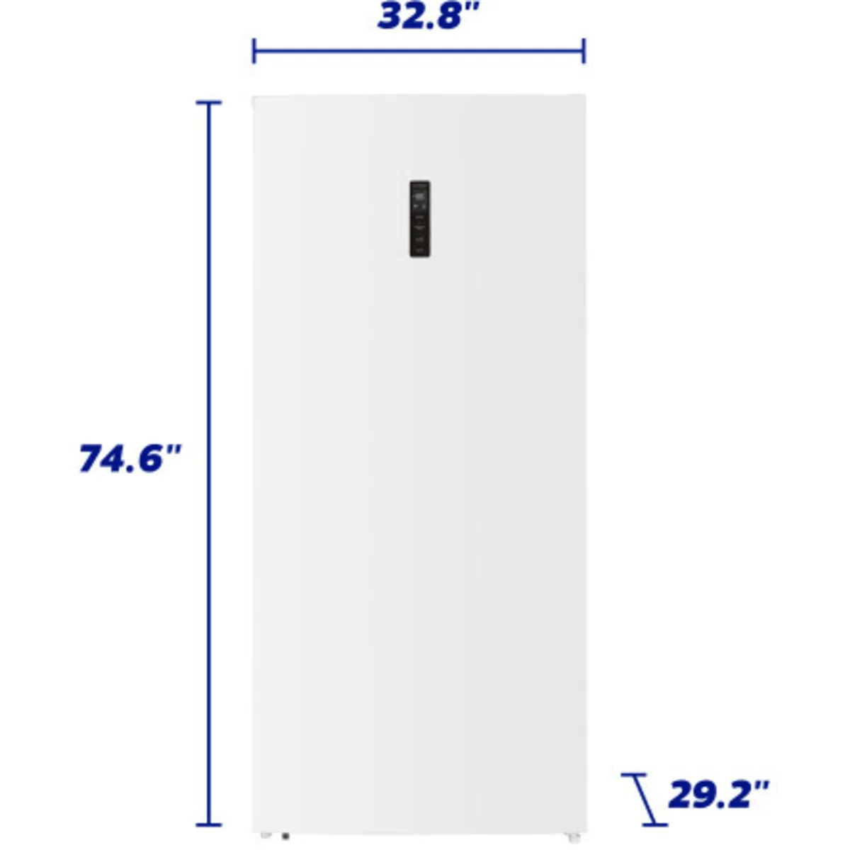 Element - EHUF21CECW - 33 Inch Freestanding Upright Convertible Freezer with 21.2 cu. ft. Capacity, 5 Glass Shelves, 5 Door Bins, LED Lights, and Temperature Control: White