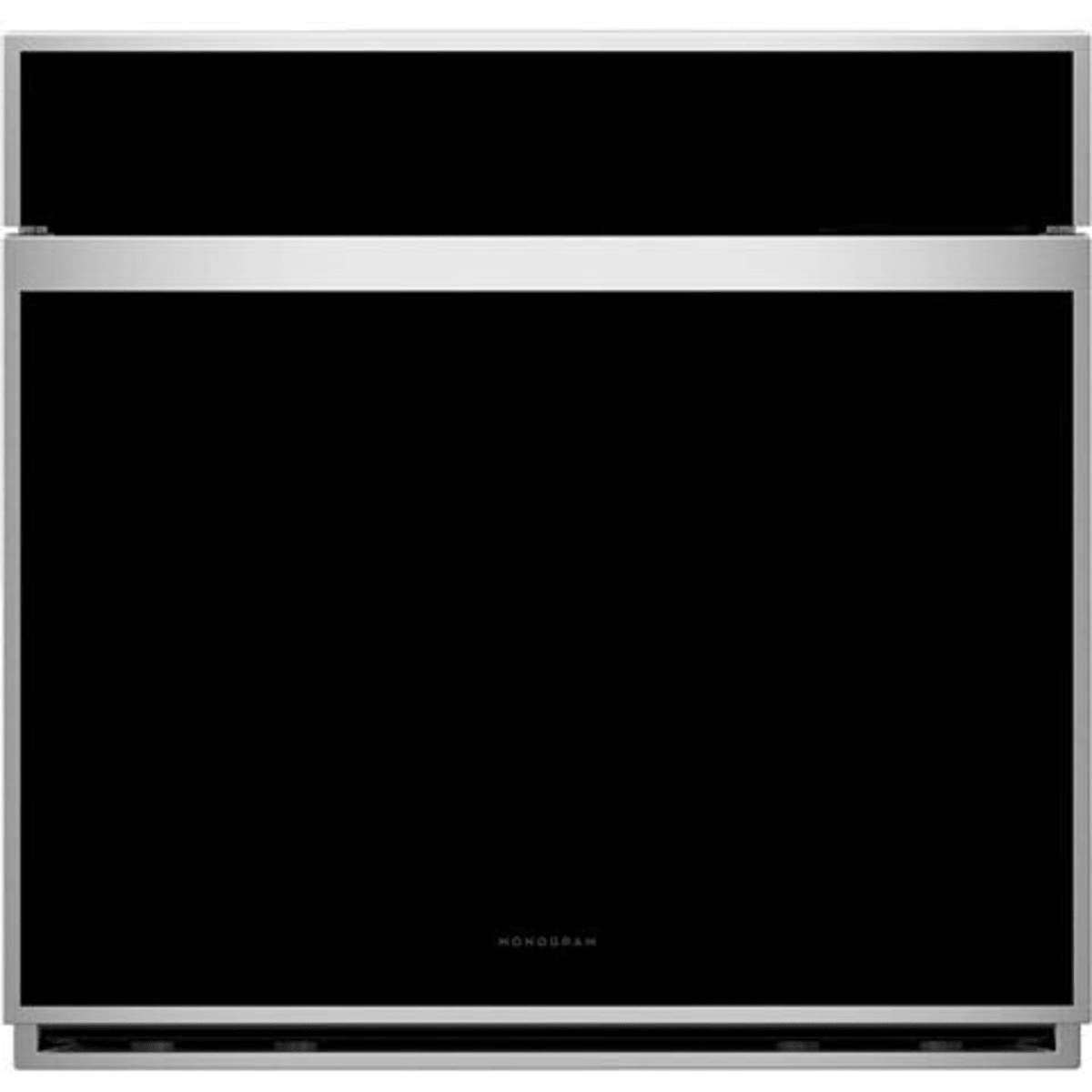 Monogram Minimalist Series - ZTSX1DSSNSS - 30 Inch Smart Electric Single Oven with 5 cu. ft. Capacity, Twin Fan Convection, Air Fry, 12 Cooking Modes, Voice-to-Open, Scan-To-Cook, Temperature Probe, Delay Bake, Self Clean, Sabbath Mode, and ADA Compliant